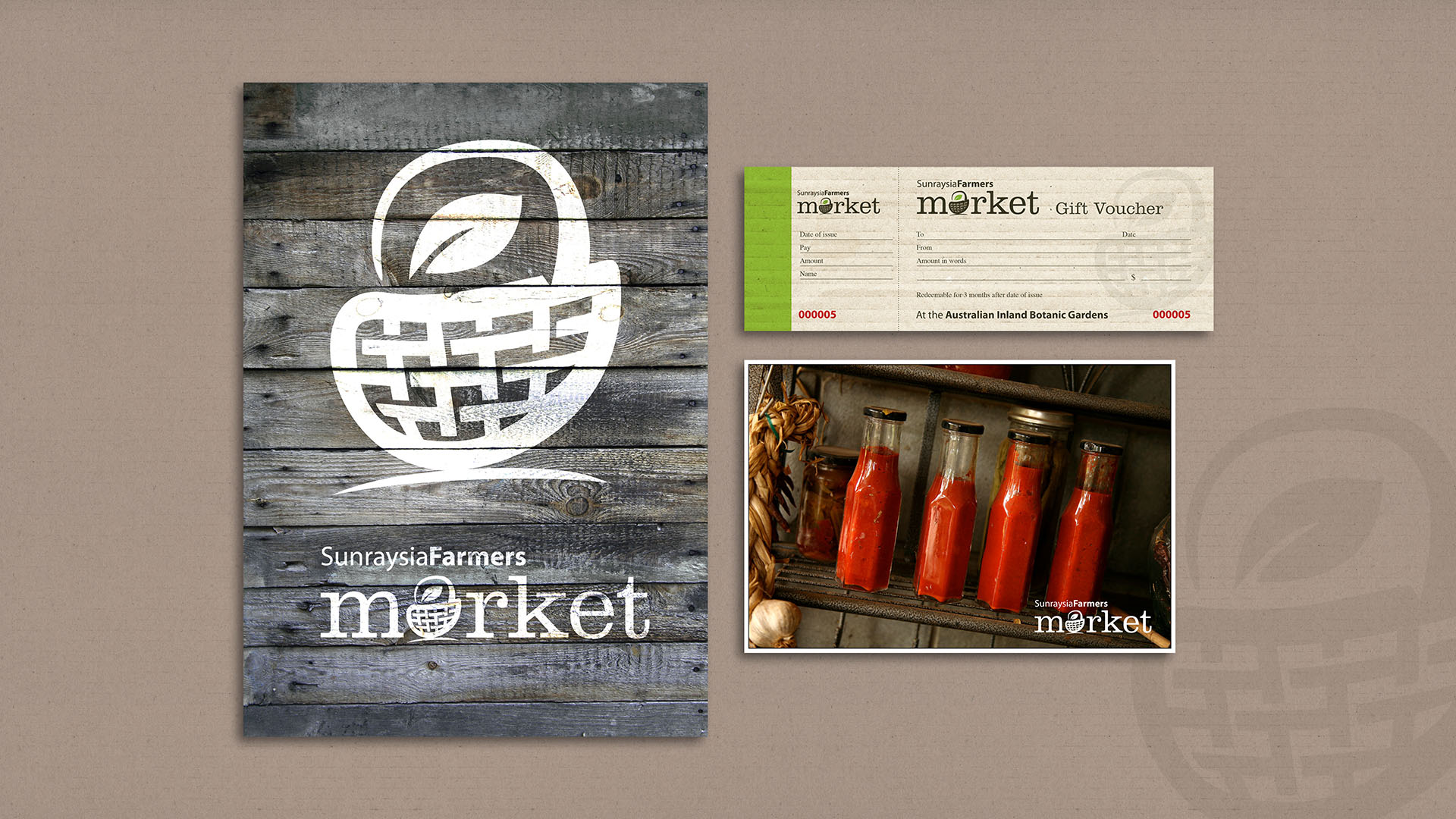 Sunraysia Farmers Market Logo and Brand Design - Saunders Design Group