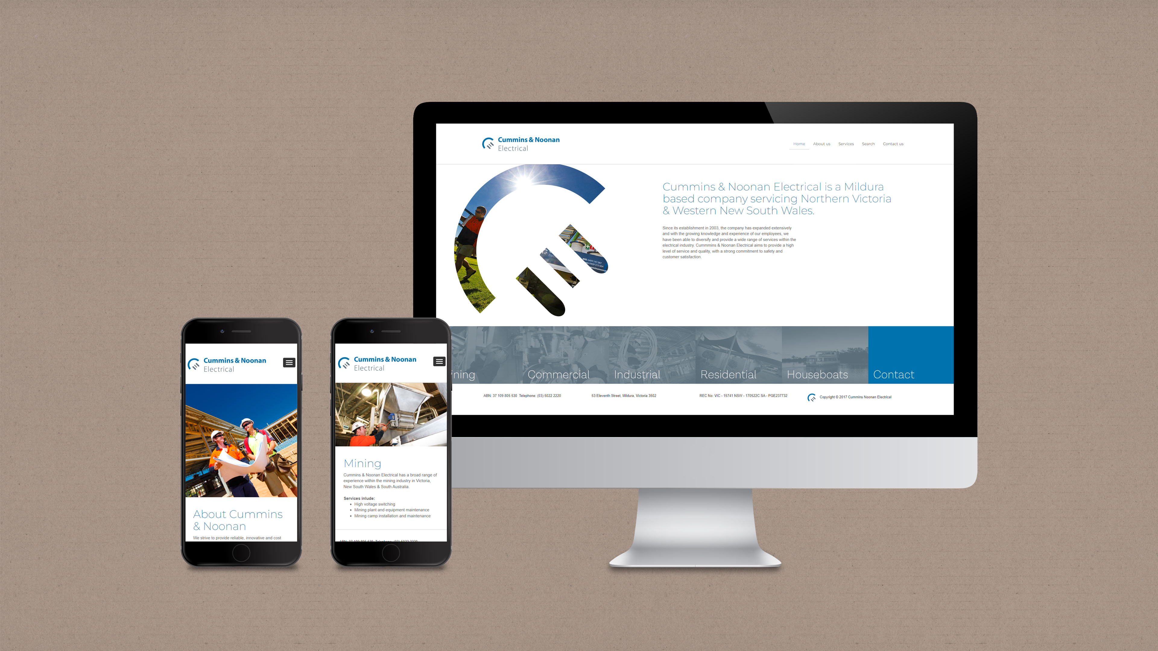 Cummins and Noonan Website Design - Saunders Design Group
