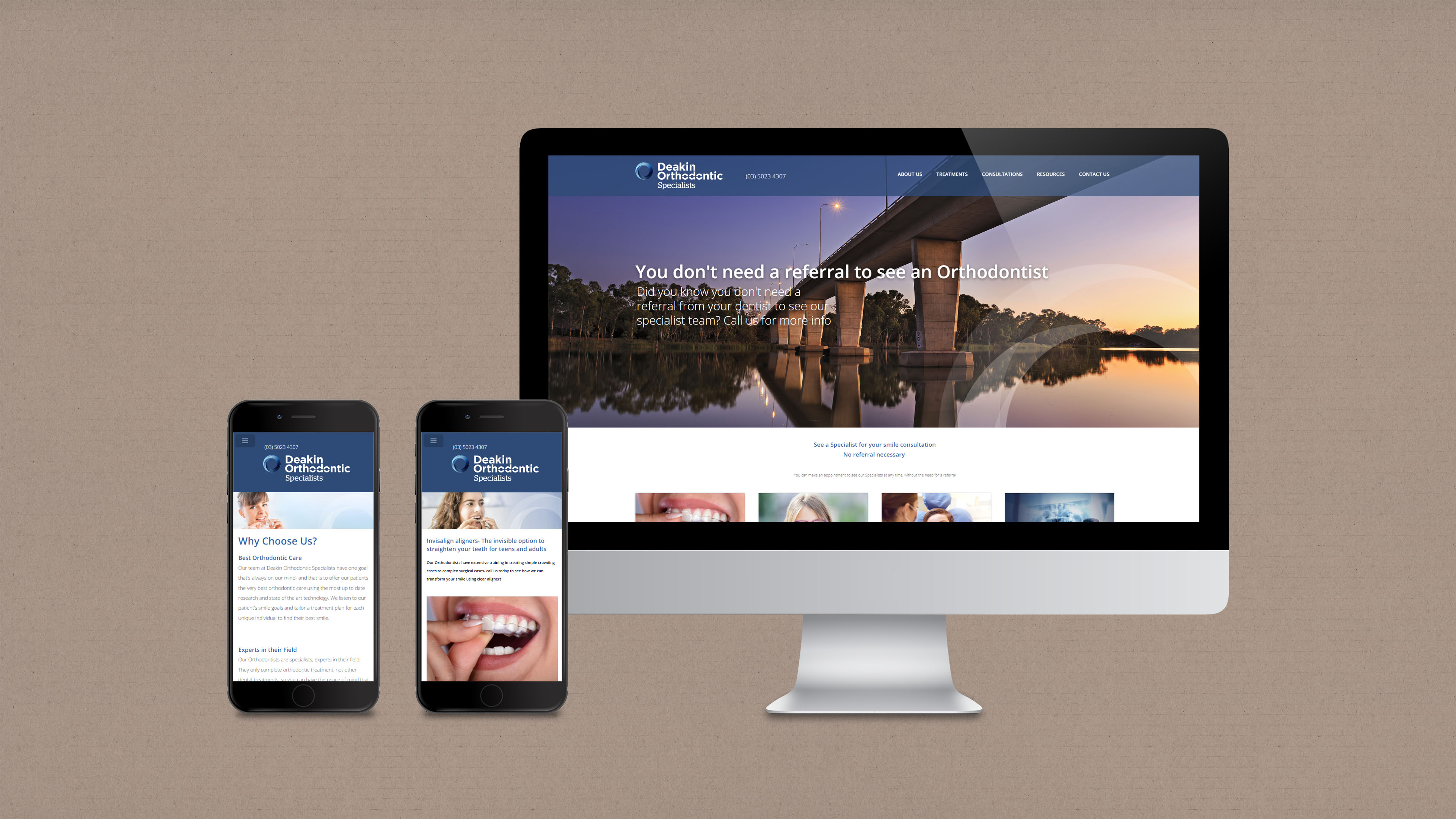 Deakin Orthodontic Website Design - Saunders Design Group