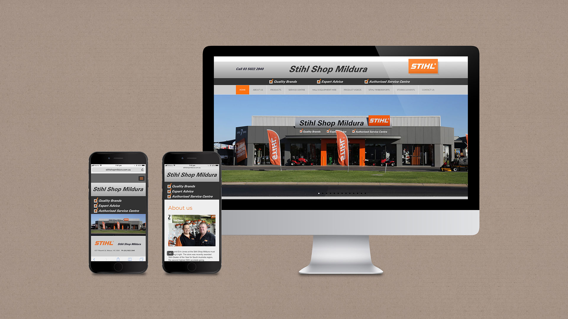 Mildura Stihl Shop Website Design - Saunders Design Group